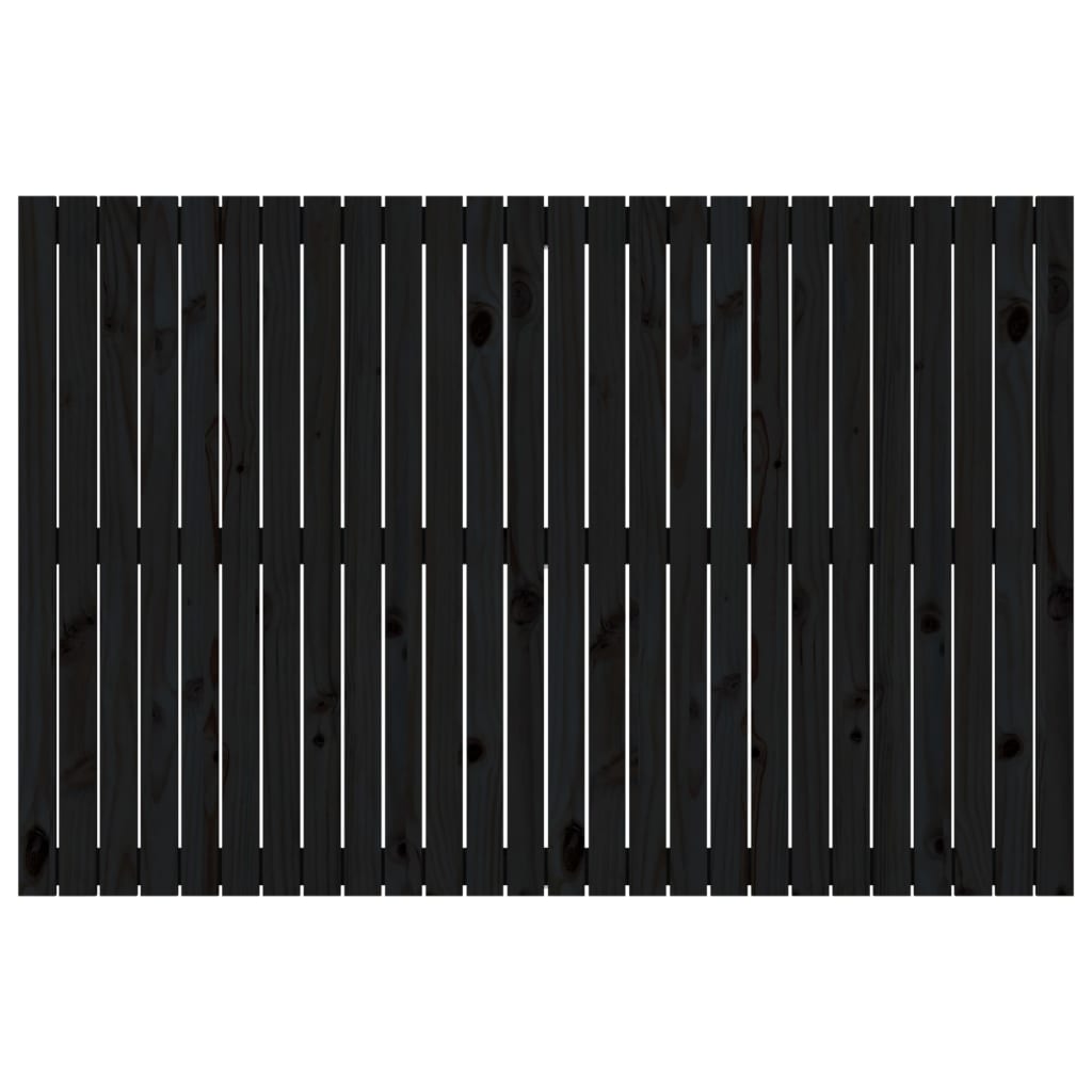 vidaXL Tăblie de pat pentru perete, negru, 166x3x110 cm lemn masiv pin vidaXL Tăblie de pat pentru perete, negru, 166x3x110 cm lemn masiv pin