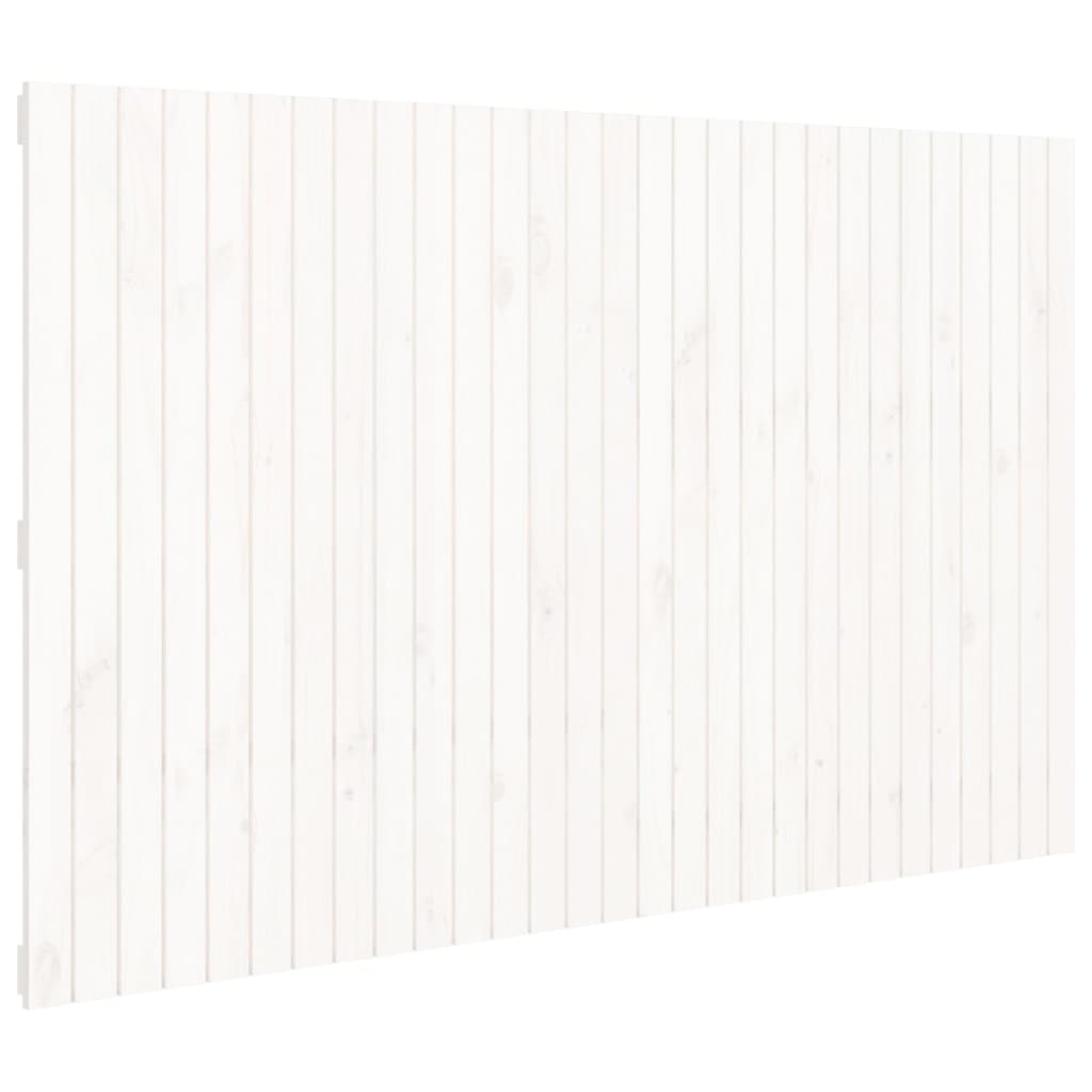 vidaXL Tăblie de pat pentru perete, alb, 185x3x110 cm, lemn masiv pin