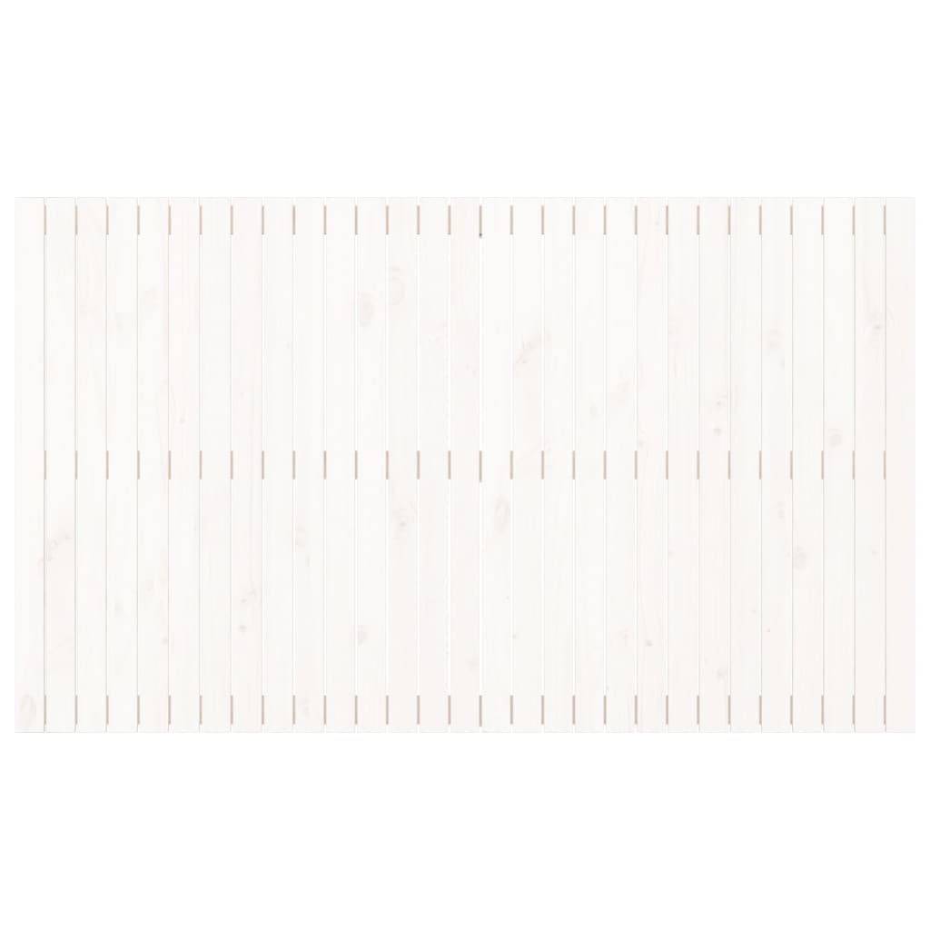 vidaXL Tăblie de pat pentru perete, alb, 185x3x110 cm, lemn masiv pin