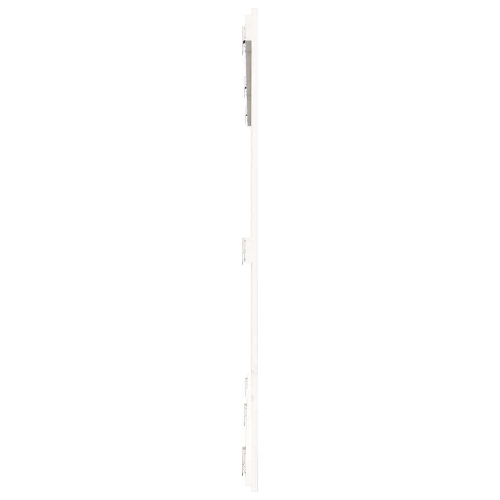 vidaXL Tăblie de pat pentru perete, alb, 185x3x110 cm, lemn masiv pin