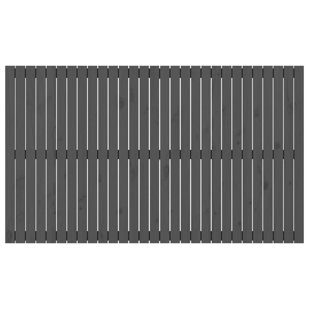 vidaXL Tăblie de pat pentru perete, gri, 185x3x110 cm, lemn masiv pin