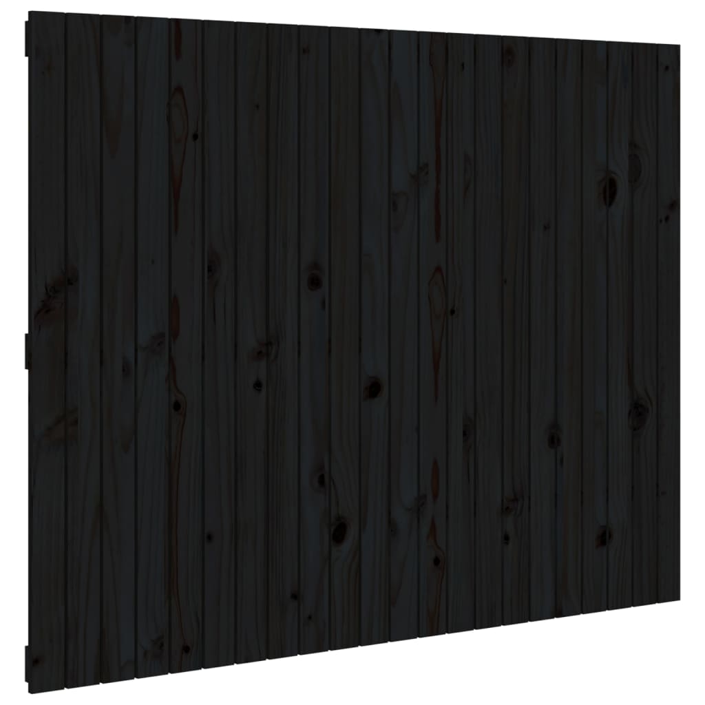 vidaXL Tăblie de pat pentru perete, negru, 140x3x110 cm lemn masiv pin vidaXL Tăblie de pat pentru perete, negru, 140x3x110 cm lemn masiv pin