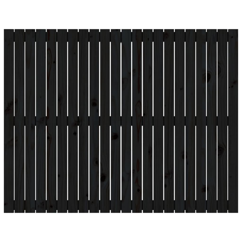 vidaXL Tăblie de pat pentru perete, negru, 140x3x110 cm lemn masiv pin vidaXL Tăblie de pat pentru perete, negru, 140x3x110 cm lemn masiv pin