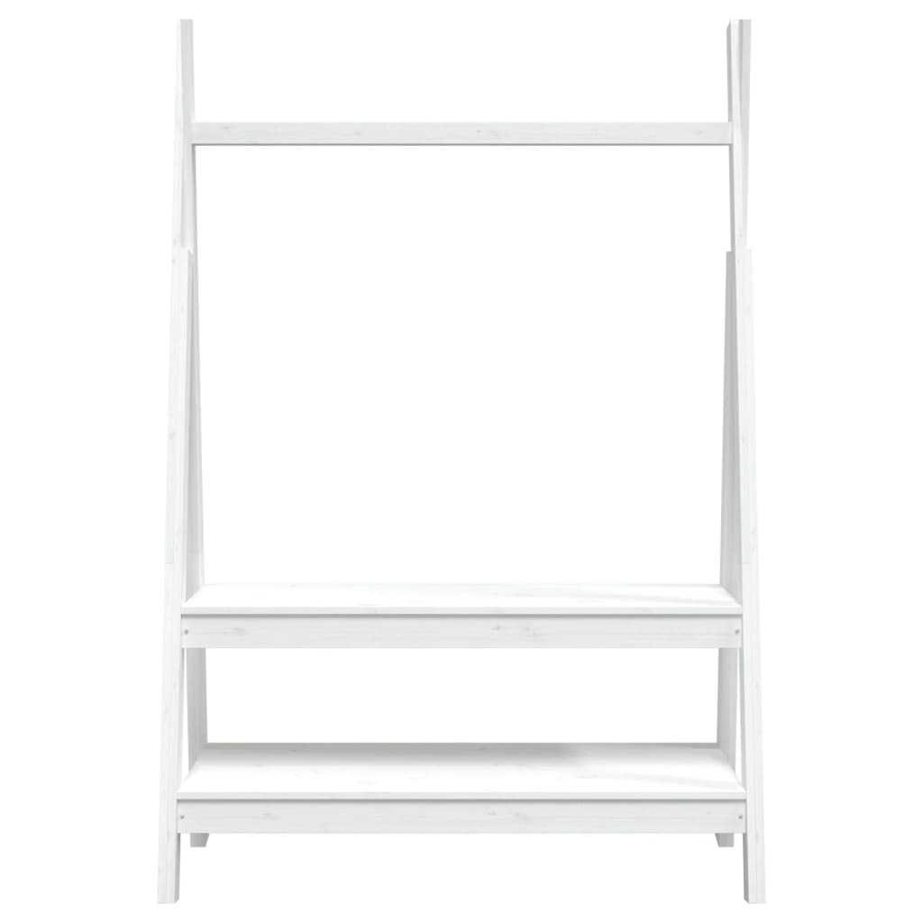 vidaXL Suport pentru haine, alb, 100x45,5x150 cm, lemn masiv de pin vidaXL Suport pentru haine, alb, 100x45,5x150 cm, lemn masiv de pin