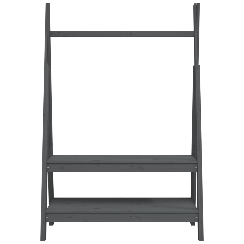 vidaXL Suport pentru haine, gri, 100x45,5x150 cm, lemn masiv de pin vidaXL Suport pentru haine, gri, 100x45,5x150 cm, lemn masiv de pin