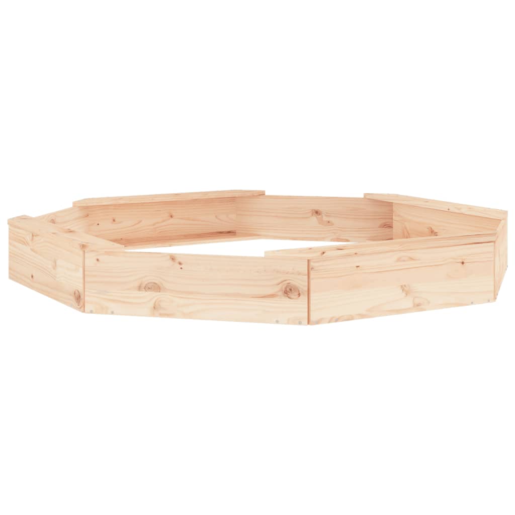 vidaXL Cutie de nisip cu scaune octogonale, lemn masiv de pin vidaXL Cutie de nisip cu scaune octogonale, lemn masiv de pin