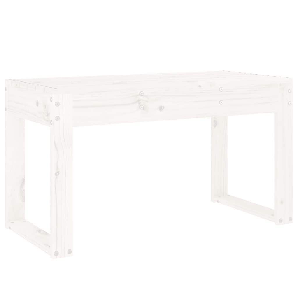 vidaXL Bancă de grădină, alb, 80x38x45 cm, lemn masiv de pin vidaXL Bancă de grădină, alb, 80x38x45 cm, lemn masiv de pin