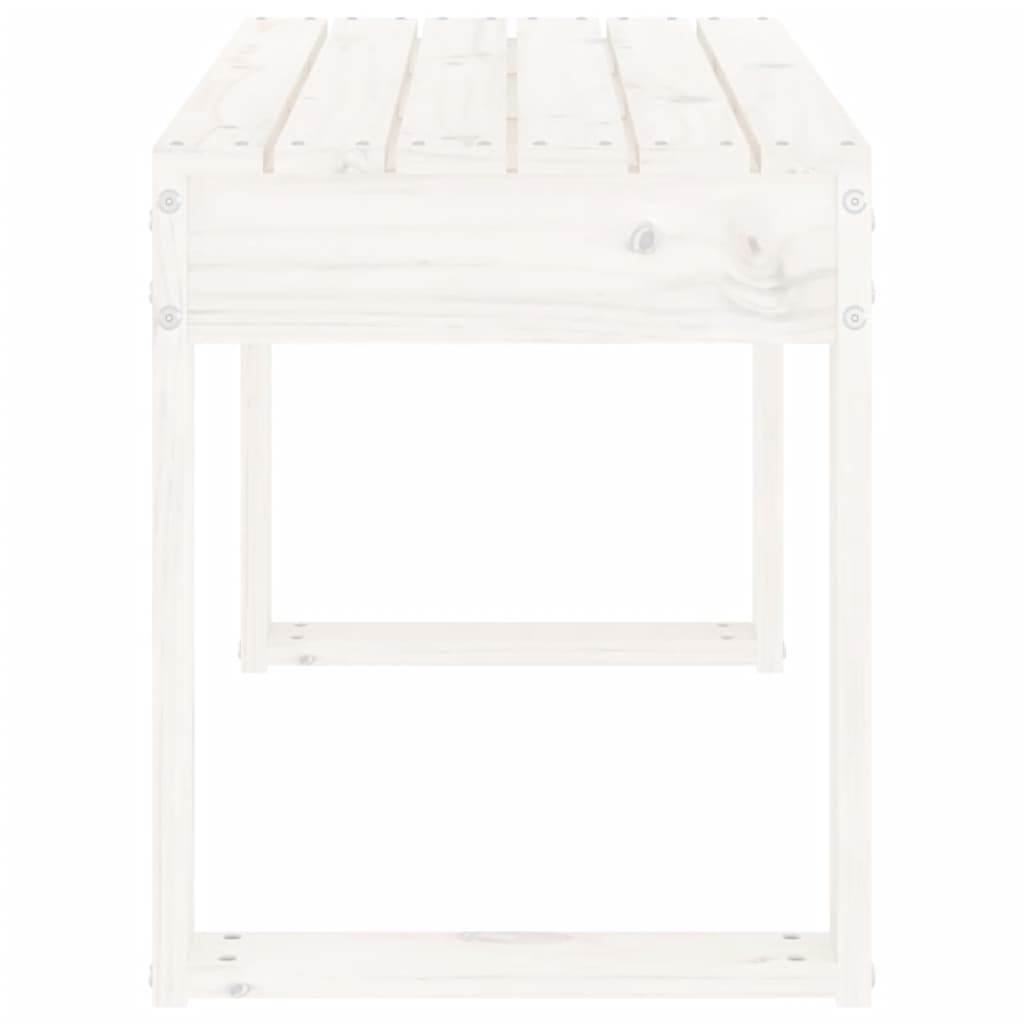 vidaXL Bancă de grădină, alb, 80x38x45 cm, lemn masiv de pin vidaXL Bancă de grădină, alb, 80x38x45 cm, lemn masiv de pin