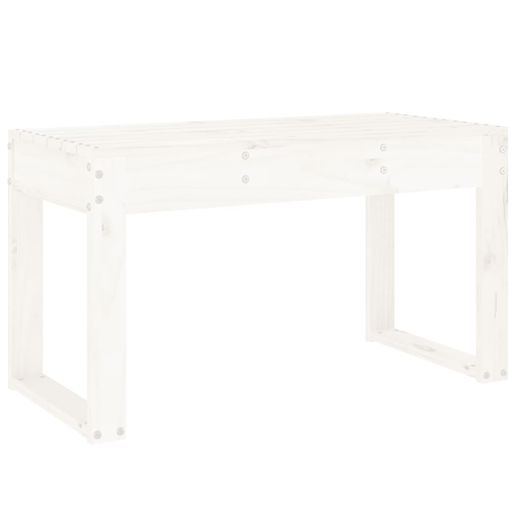 vidaXL Bancă de grădină, alb, 80x38x45 cm, lemn masiv de pin vidaXL Bancă de grădină, alb, 80x38x45 cm, lemn masiv de pin