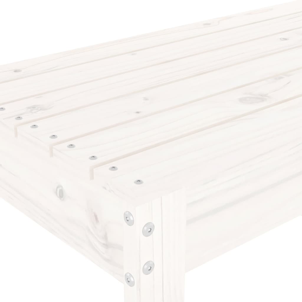 vidaXL Bancă de grădină, alb, 80x38x45 cm, lemn masiv de pin vidaXL Bancă de grădină, alb, 80x38x45 cm, lemn masiv de pin