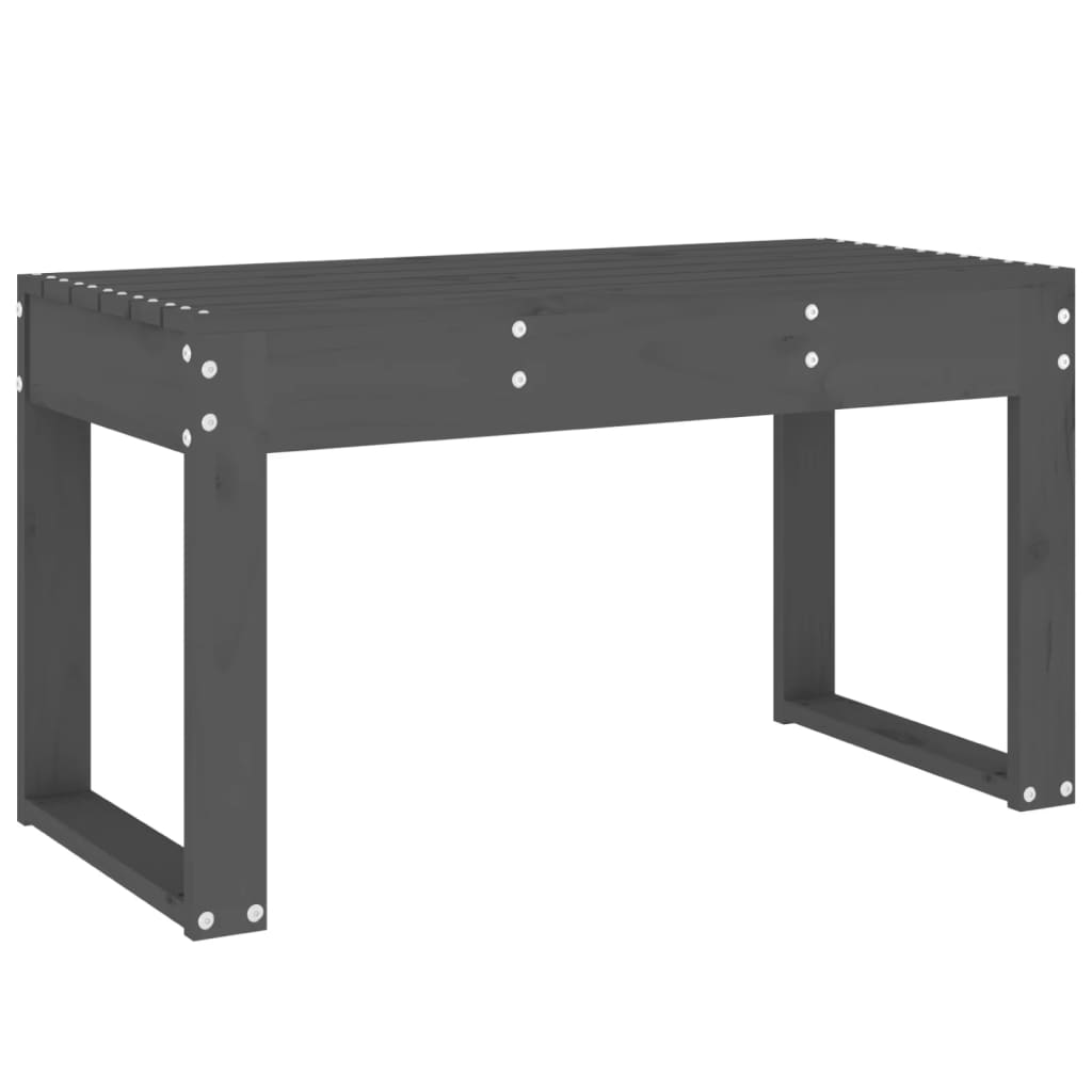vidaXL Bancă de grădină, gri, 80x38x45 cm, lemn masiv de pin
