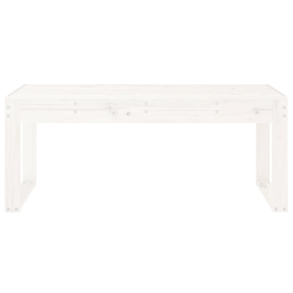 vidaXL Bancă de grădină, alb, 110x38x45 cm, lemn masiv de pin vidaXL Bancă de grădină, alb, 110x38x45 cm, lemn masiv de pin
