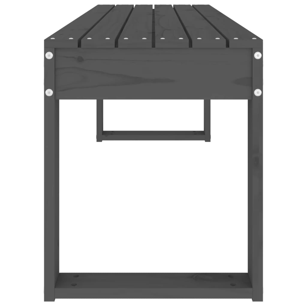 vidaXL Bancă de grădină, gri, 110x38x45 cm, lemn masiv de pin vidaXL Bancă de grădină, gri, 110x38x45 cm, lemn masiv de pin