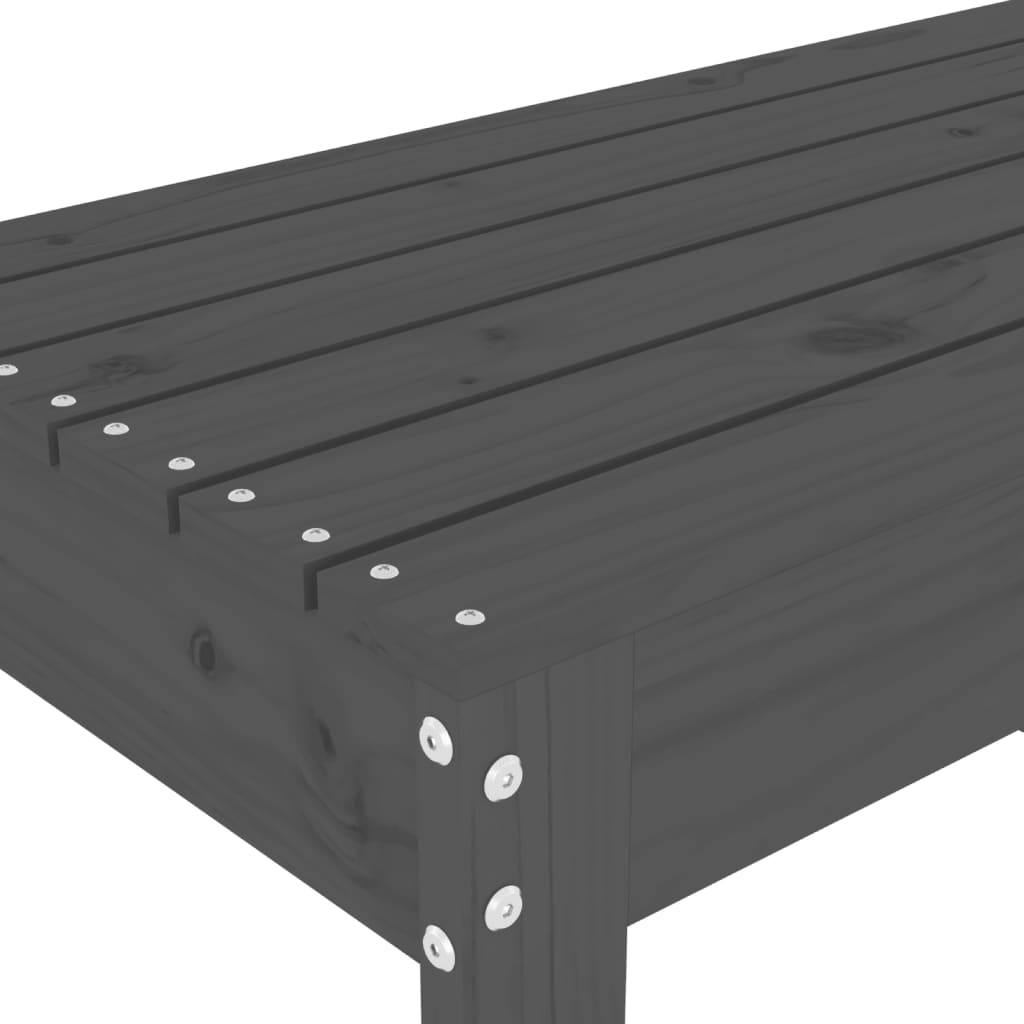 vidaXL Bancă de grădină, gri, 110x38x45 cm, lemn masiv de pin vidaXL Bancă de grădină, gri, 110x38x45 cm, lemn masiv de pin