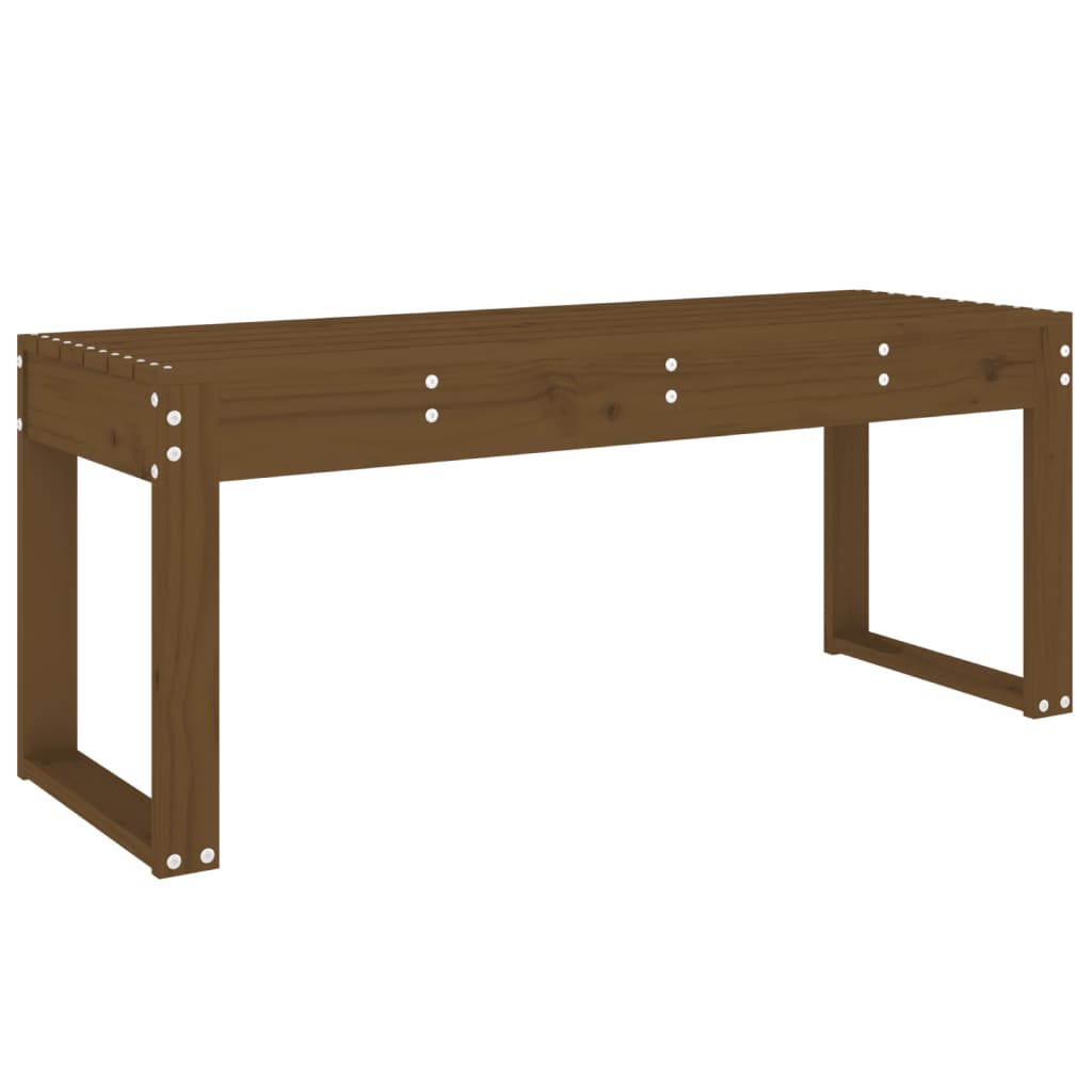 vidaXL Bancă de grădină, maro miere, 110x38x45 cm, lemn masiv de pin