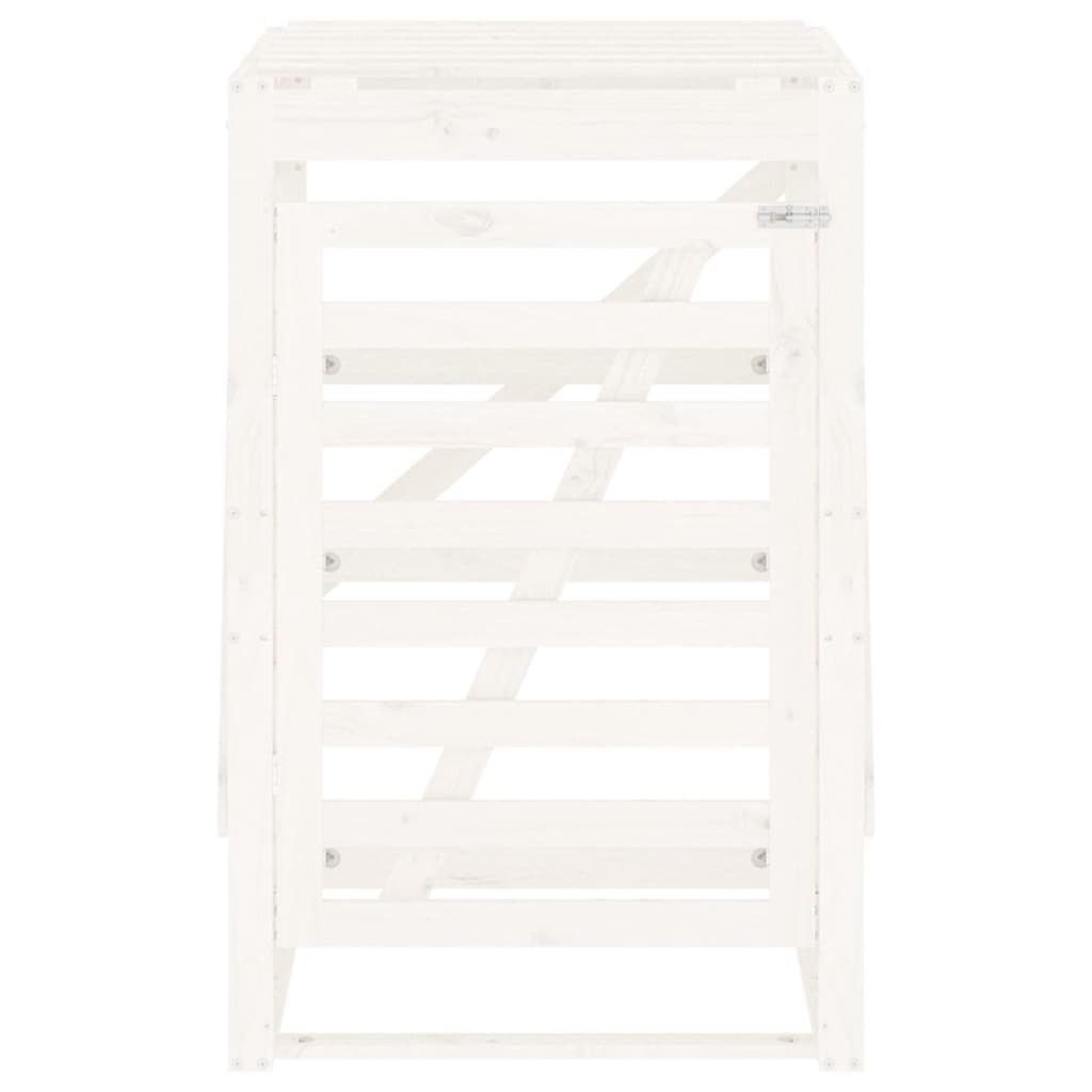 vidaXL Depozitare coș de gunoi, alb, 84x90x128,5 cm, lemn masiv de pin vidaXL Depozitare coș de gunoi, alb, 84x90x128,5 cm, lemn masiv de pin