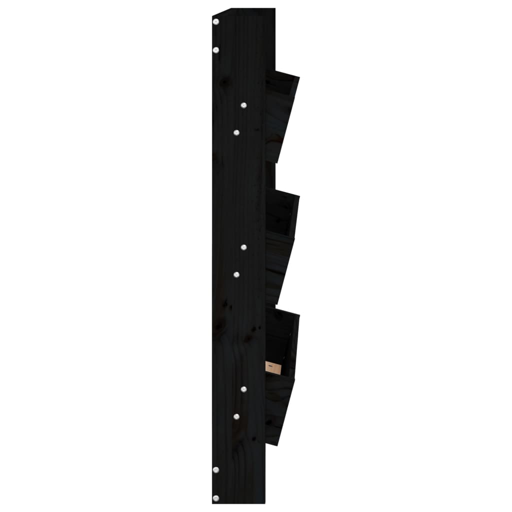 vidaXL Jardinieră de perete cu 3 niveluri negru 60x18,5x110cm lemn pin vidaXL Jardinieră de perete cu 3 niveluri negru 60x18,5x110cm lemn pin