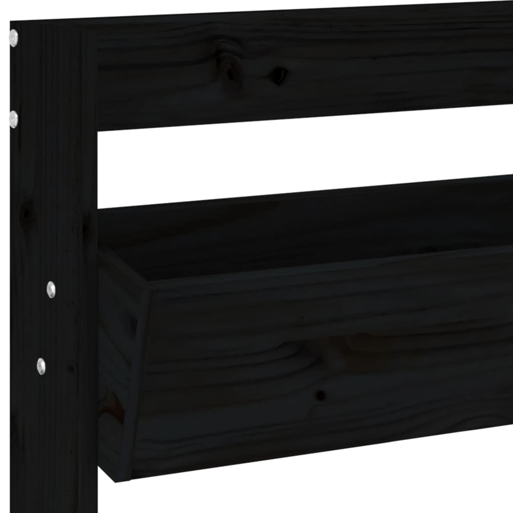 vidaXL Jardinieră de perete cu 3 niveluri negru 60x18,5x110cm lemn pin vidaXL Jardinieră de perete cu 3 niveluri negru 60x18,5x110cm lemn pin