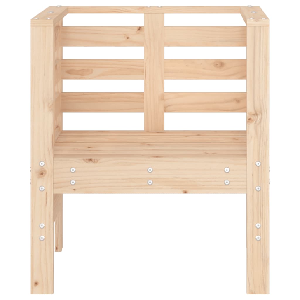 vidaXL Scaune de grădină, 2 buc., 61,5x53x71 cm, lemn masiv de pin