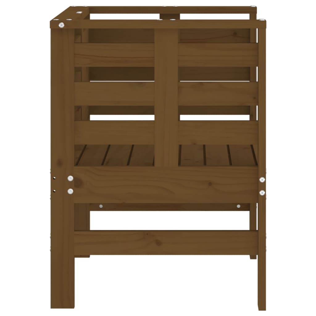 vidaXL Scaune grădină, 2 buc., maro miere 61,5x53x71 cm lemn masiv pin vidaXL Scaune grădină, 2 buc., maro miere 61,5x53x71 cm lemn masiv pin