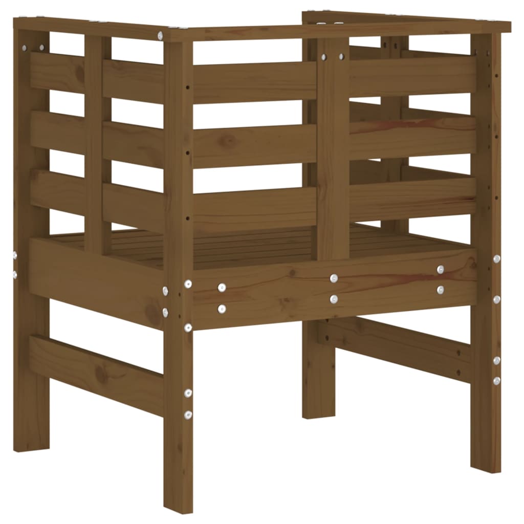 vidaXL Scaune grădină, 2 buc., maro miere 61,5x53x71 cm lemn masiv pin vidaXL Scaune grădină, 2 buc., maro miere 61,5x53x71 cm lemn masiv pin