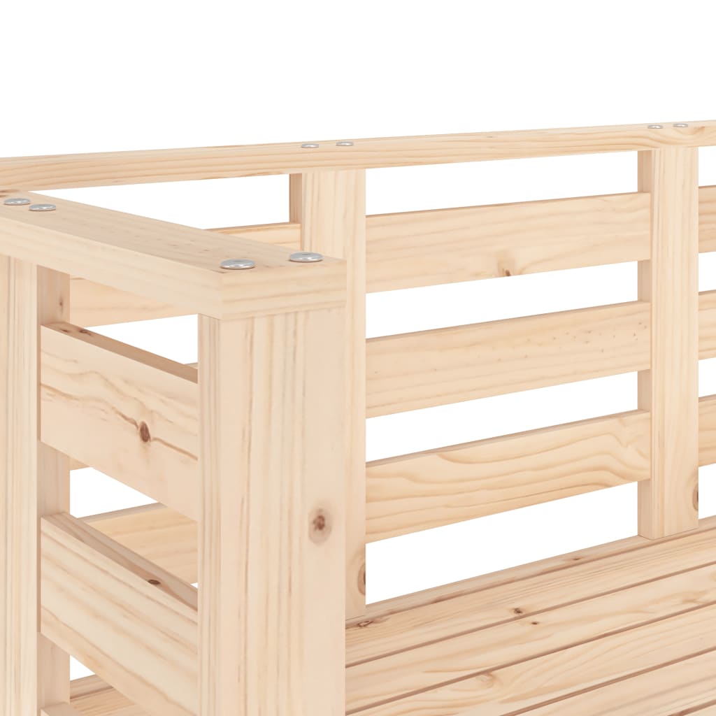 vidaXL Bancă de grădină, 111,5x53x71 cm, lemn masiv de pin vidaXL Bancă de grădină, 111,5x53x71 cm, lemn masiv de pin