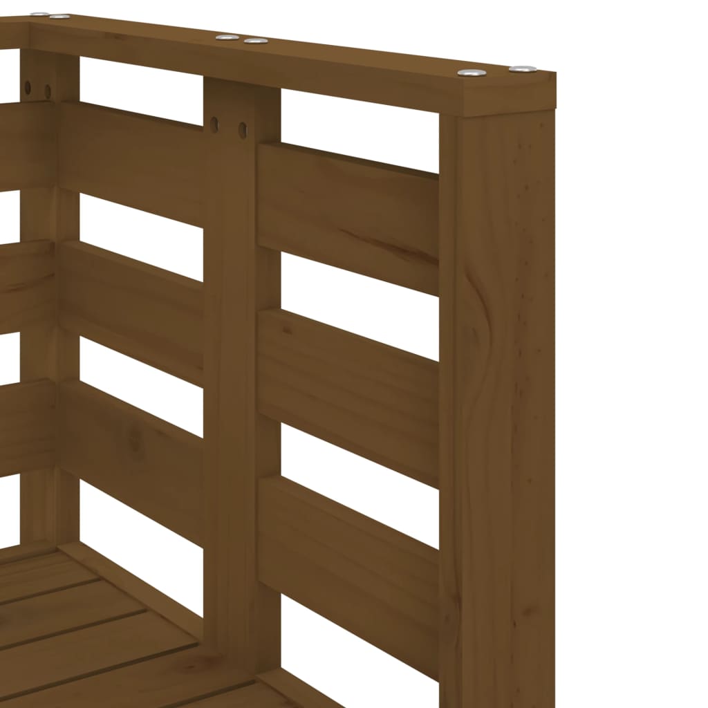 vidaXL Set mobilier de grădină, 3 piese, maro miere, lemn masiv de pin vidaXL Set mobilier de grădină, 3 piese, maro miere, lemn masiv de pin