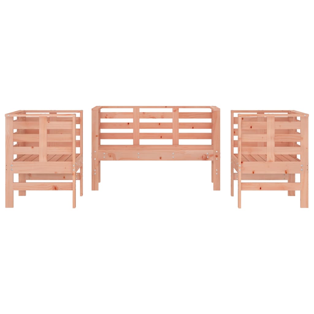 vidaXL Set mobilier de grădină, 3 piese, lemn masiv douglas vidaXL Set mobilier de grădină, 3 piese, lemn masiv douglas