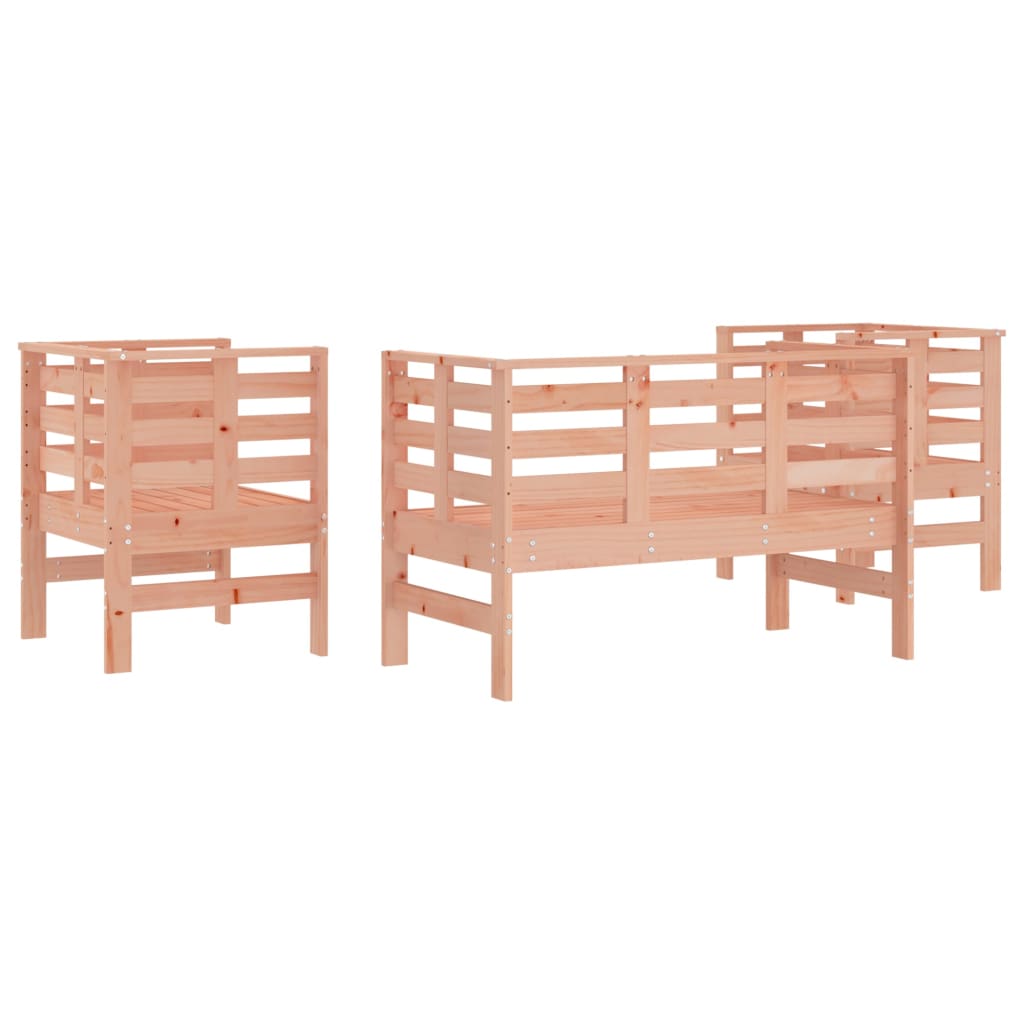 vidaXL Set mobilier de grădină, 3 piese, lemn masiv douglas vidaXL Set mobilier de grădină, 3 piese, lemn masiv douglas