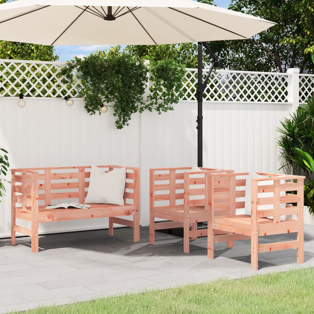 vidaXL Set mobilier de grădină, 3 piese, lemn masiv douglas vidaXL Set mobilier de grădină, 3 piese, lemn masiv douglas