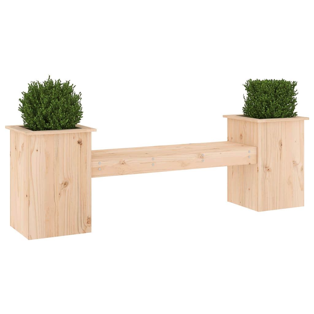 vidaXL Jardinieră bancă, 184,5x39,5x56,5 cm, lemn masiv de pin
