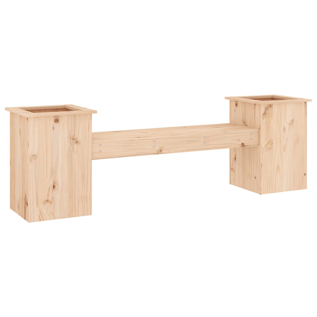 vidaXL Jardinieră bancă, 184,5x39,5x56,5 cm, lemn masiv de pin