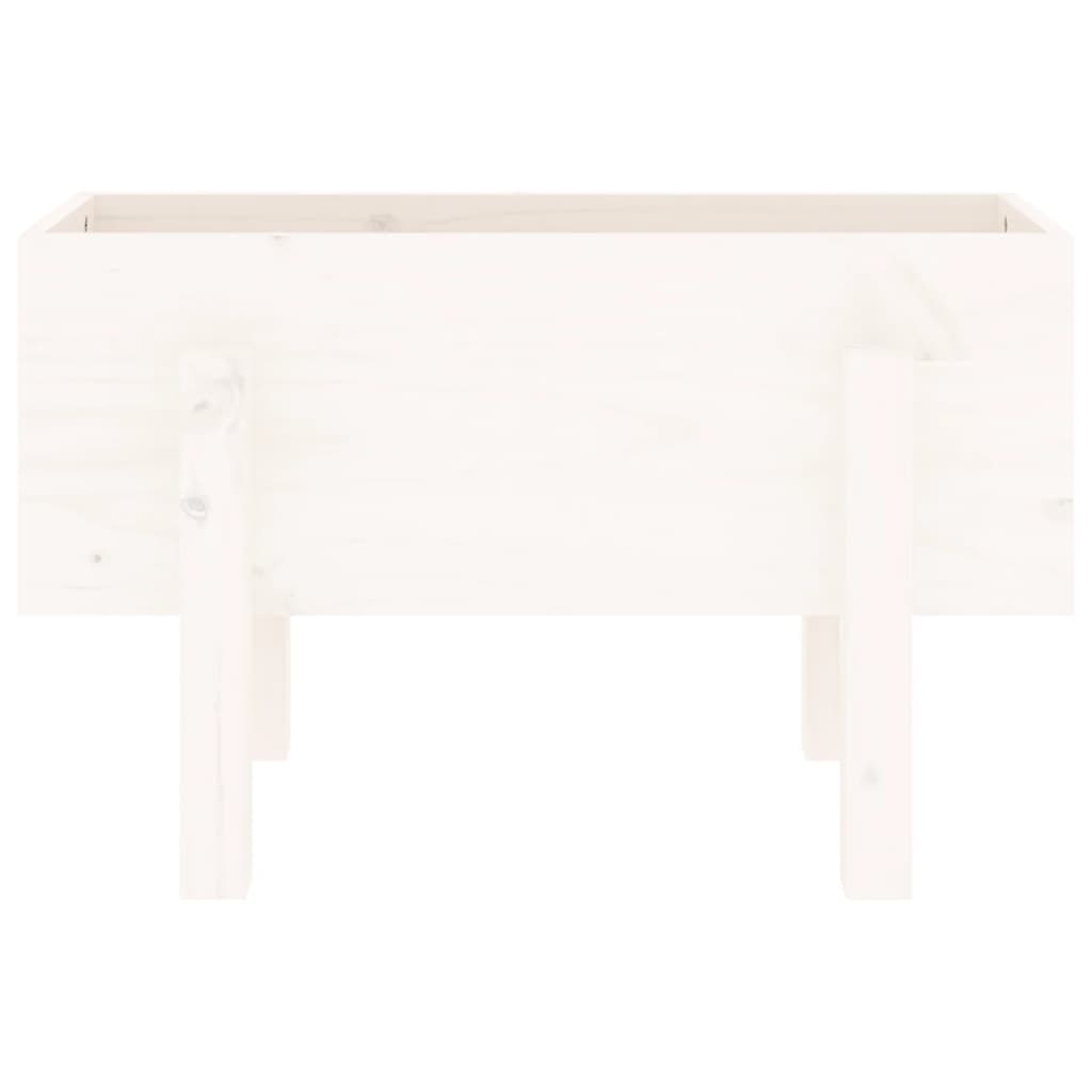 vidaXL Jardinieră de grădină, alb, 62x30x38 cm, lemn masiv de pin vidaXL Jardinieră de grădină, alb, 62x30x38 cm, lemn masiv de pin