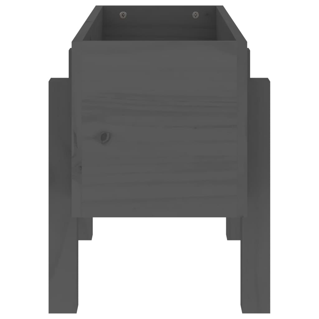 vidaXL Jardinieră de grădină, gri, 62x30x38 cm, lemn masiv pin vidaXL Jardinieră de grădină, gri, 62x30x38 cm, lemn masiv pin