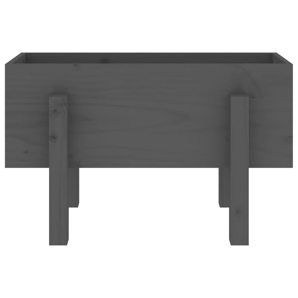 vidaXL Jardinieră de grădină, gri, 62x30x38 cm, lemn masiv pin vidaXL Jardinieră de grădină, gri, 62x30x38 cm, lemn masiv pin