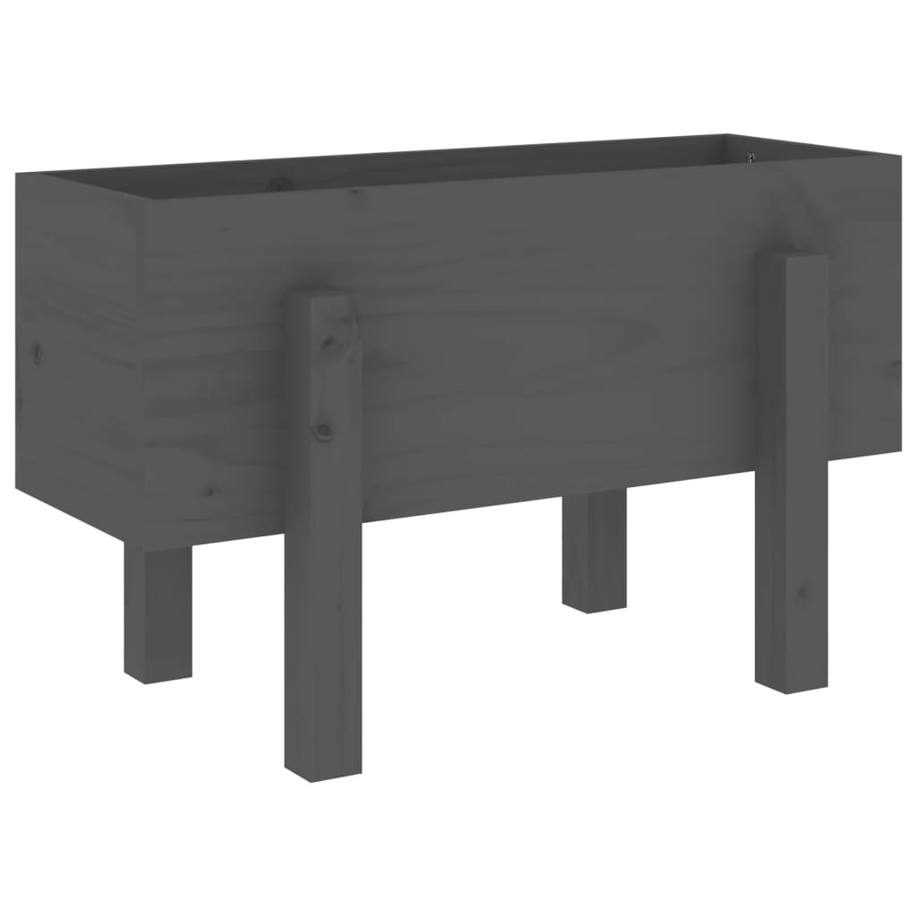 vidaXL Jardinieră de grădină, gri, 62x30x38 cm, lemn masiv pin vidaXL Jardinieră de grădină, gri, 62x30x38 cm, lemn masiv pin