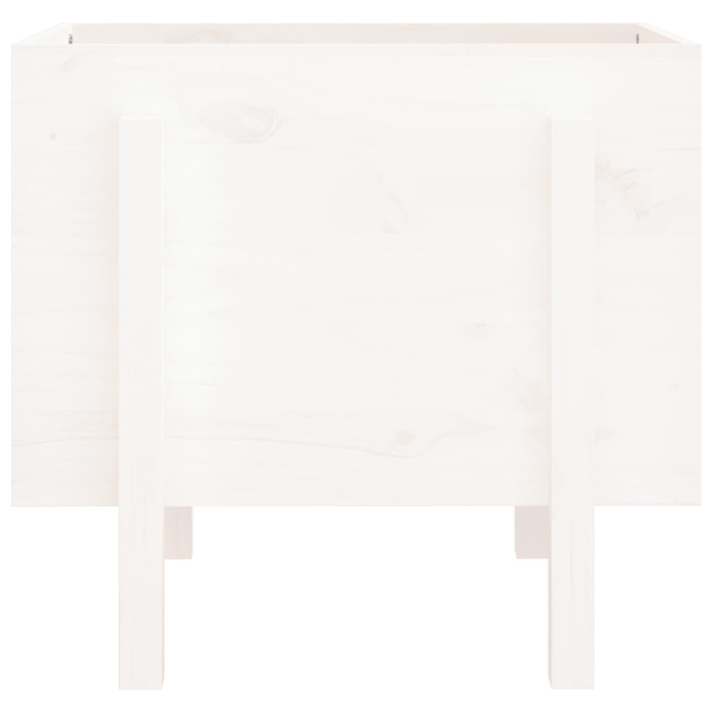 vidaXL Jardinieră de grădină, alb, 62x50x57 cm, lemn masiv de pin vidaXL Jardinieră de grădină, alb, 62x50x57 cm, lemn masiv de pin