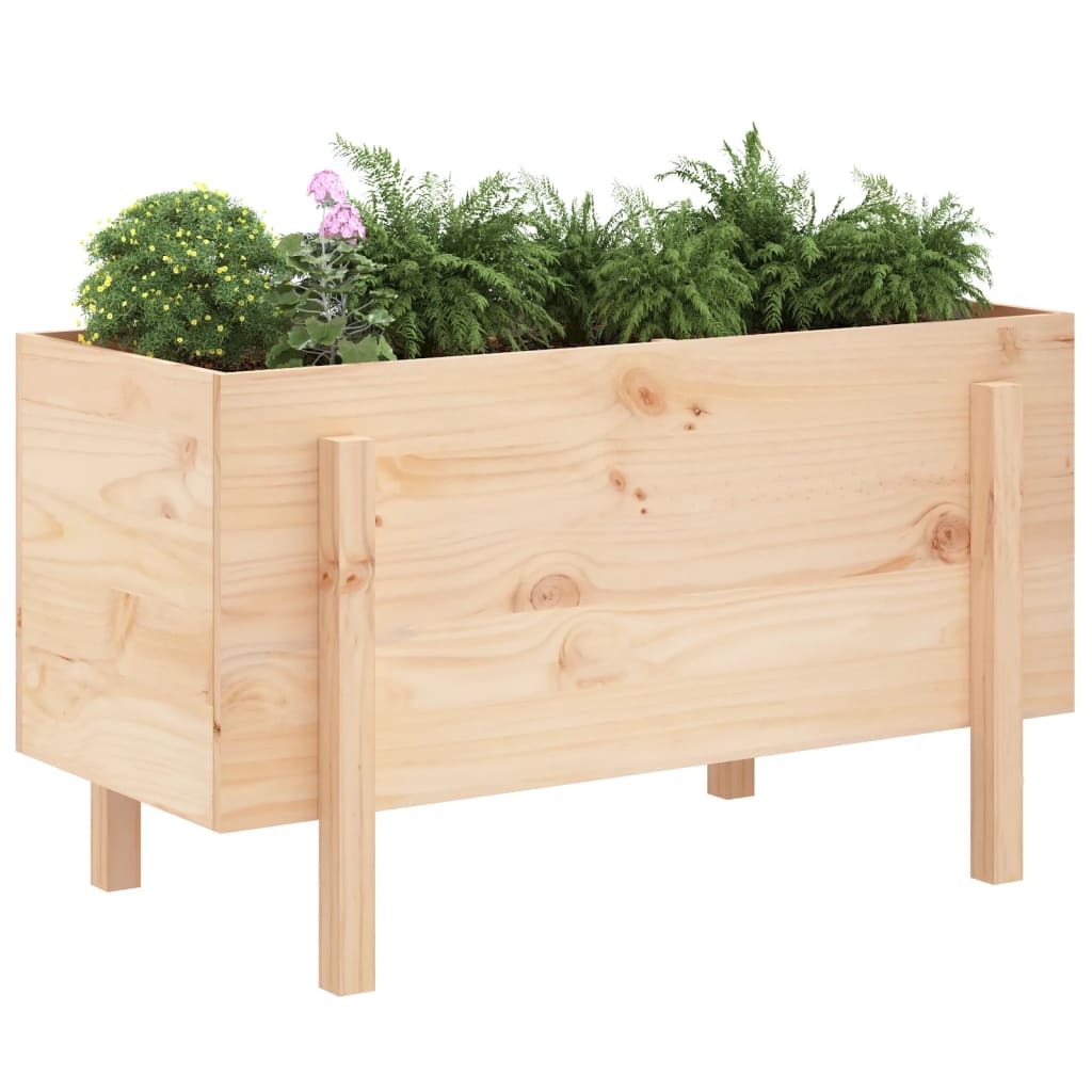vidaXL Strat înălțat de grădină, 101x50x57 cm, lemn masiv de pin