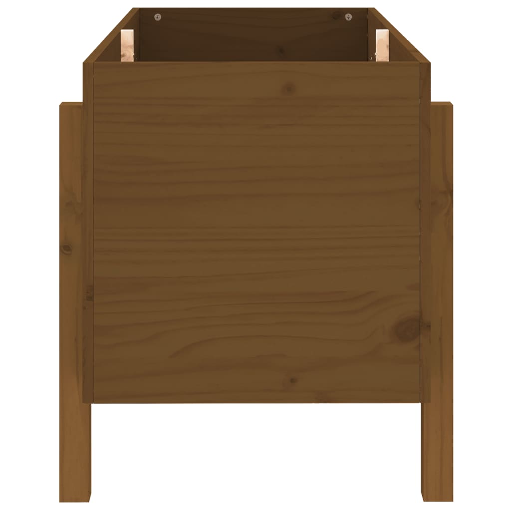 vidaXL Strat înălțat de grădină maro miere 101x50x57 cm lemn masiv pin