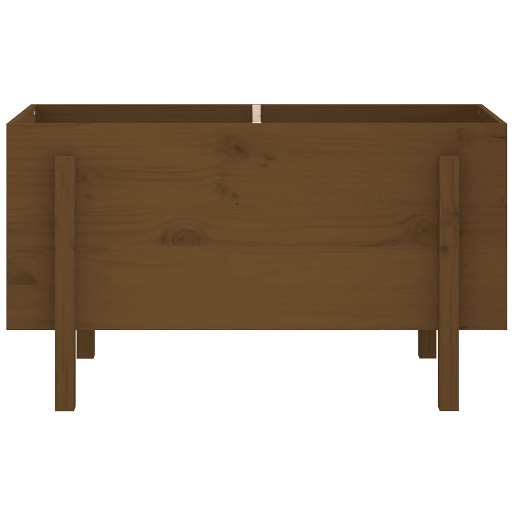 vidaXL Strat înălțat de grădină maro miere 101x50x57 cm lemn masiv pin