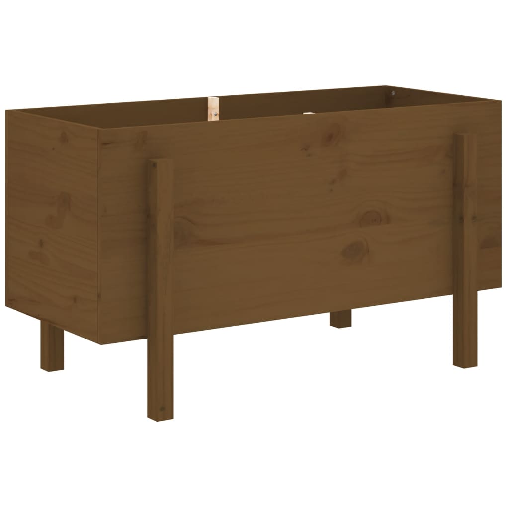 vidaXL Strat înălțat de grădină maro miere 101x50x57 cm lemn masiv pin