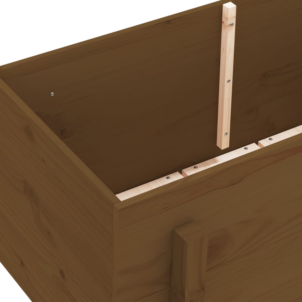 vidaXL Strat înălțat de grădină maro miere 101x50x57 cm lemn masiv pin