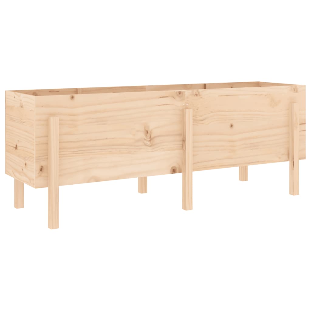 vidaXL Strat înălțat de grădină, 160x50x57 cm, lemn masiv de pin