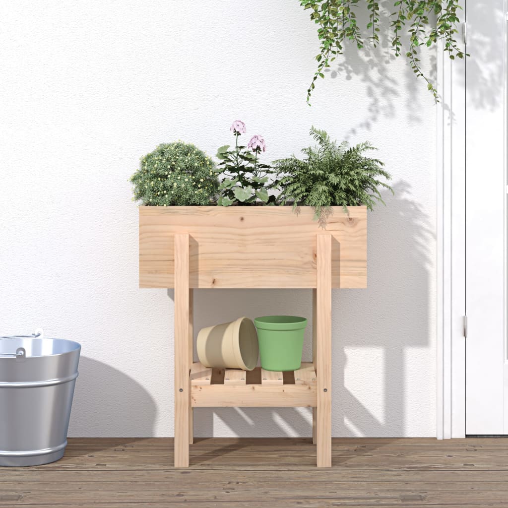 vidaXL Jardinieră de grădină, 62x30x69 cm, lemn masiv de pin vidaXL Jardinieră de grădină, 62x30x69 cm, lemn masiv de pin