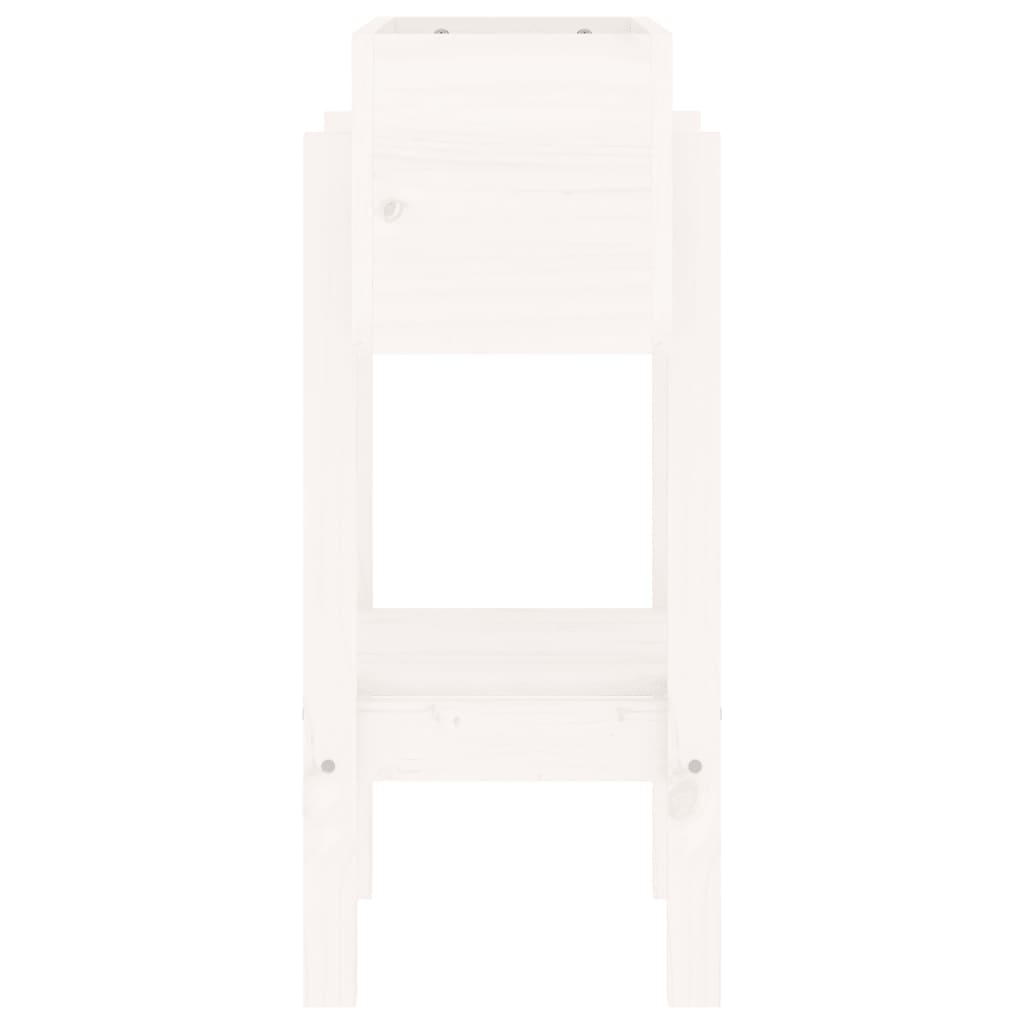 vidaXL Jardinieră de grădină, alb, 62x30x69 cm, lemn masiv de pin vidaXL Jardinieră de grădină, alb, 62x30x69 cm, lemn masiv de pin