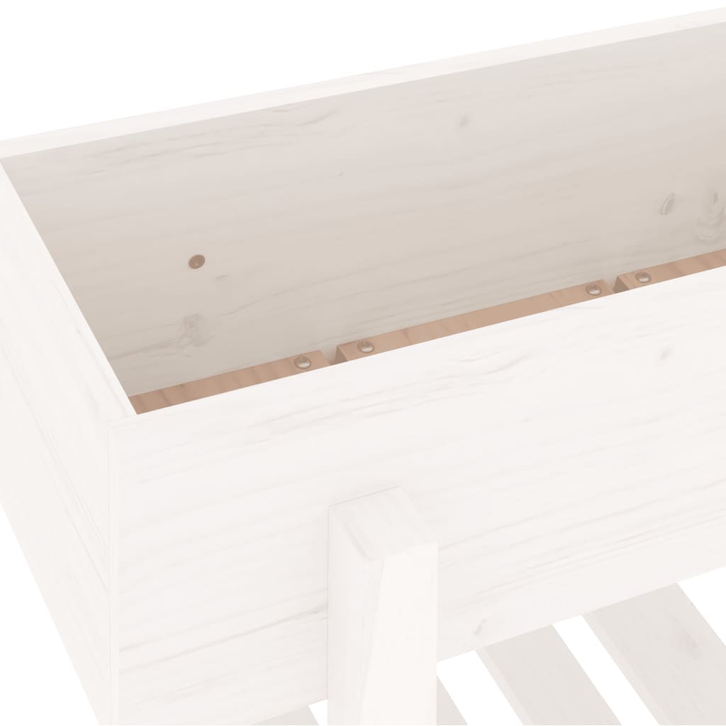vidaXL Jardinieră de grădină, alb, 62x30x69 cm, lemn masiv de pin vidaXL Jardinieră de grădină, alb, 62x30x69 cm, lemn masiv de pin