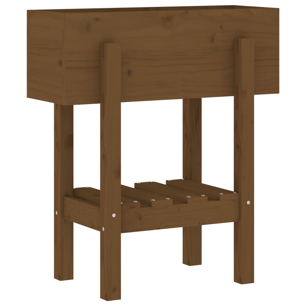 vidaXL Jardinieră de grădină, maro miere, 62x30x69 cm, lemn masiv pin vidaXL Jardinieră de grădină, maro miere, 62x30x69 cm, lemn masiv pin