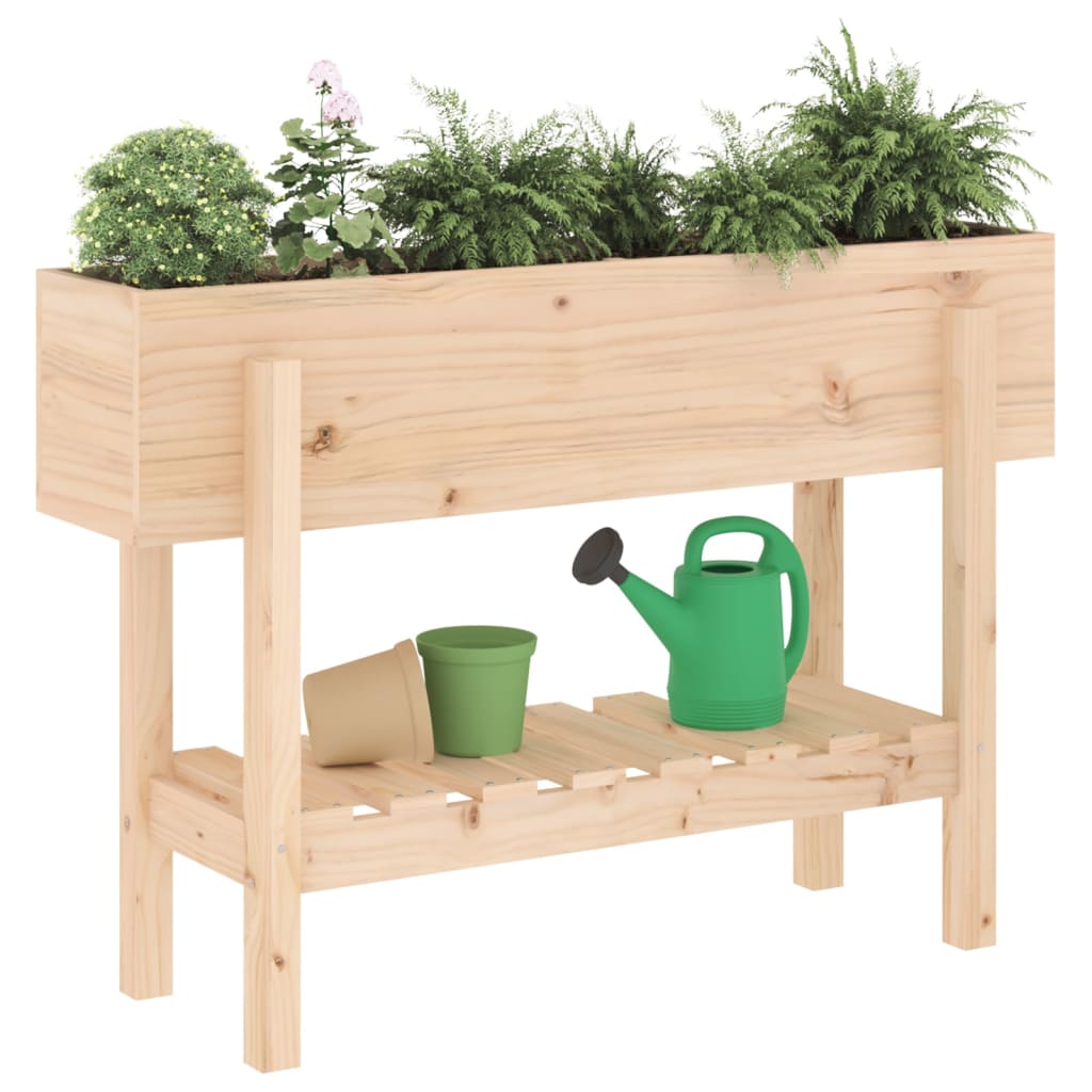 vidaXL Strat înălțat de grădină, 101x30x69 cm, lemn masiv de pin