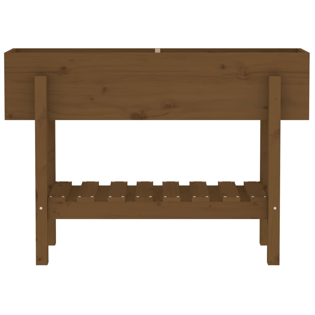 vidaXL Strat înălțat de grădină maro miere 101x30x69 cm lemn masiv pin vidaXL Strat înălțat de grădină maro miere 101x30x69 cm lemn masiv pin