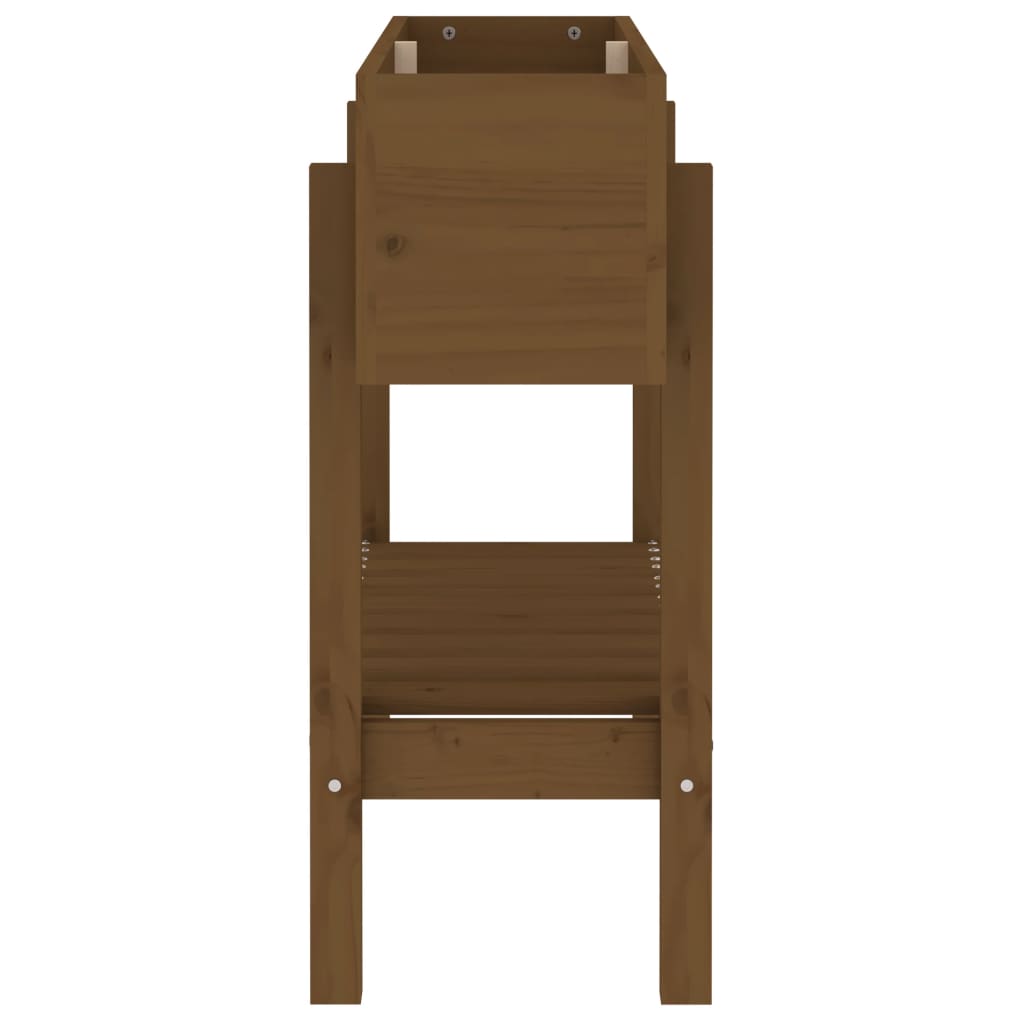 vidaXL Strat înălțat de grădină maro miere 101x30x69 cm lemn masiv pin vidaXL Strat înălțat de grădină maro miere 101x30x69 cm lemn masiv pin
